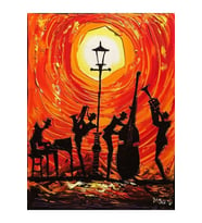 Müziğin Nabzı Çerçeveli 60x75 Sayılarla Boyama Hobi Seti