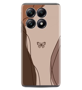 Xiaomi 14T Pro Kılıf Boutique Baskılı Resimli Kahve Kelebek Pcode -038