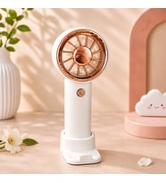 Premium Mini El Fanı USB Şarjlı Güçlü Sessiz Taşınabilir Masaüstü Fan Şık Tasarım