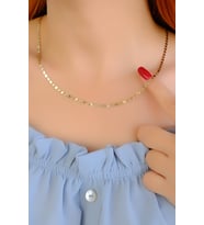 PULLU ZİNCİR KOLYE 14 A085007