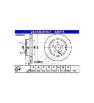 Mercedes W163 1998-2000 Fren Diski &Ouml;n Havalı 230430 1634210212 ATE