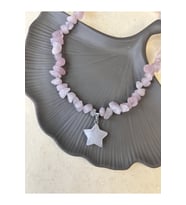Pembe Kuvars Yıldız Kolye