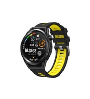 Samsung Galaxy Watch Active 2 44mm Uyumlu Kordon Silikon Çift Renkli Sportif KRD-55 Kayış