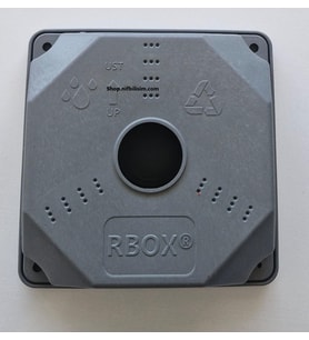 RBOX WX8 Juncition Duvar Buatı Kamera Montaj Buat Muhafaza Kutusu Taban Dahil Büyük Boy Koyu Gri (Düz Gri)