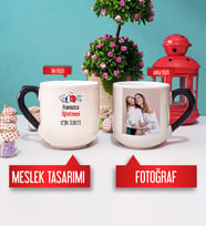 Fransızca Öğretmenine Hediye Fransızca Öğretmeni Kupa Bardak Oval Sihirli Fotoğraflı