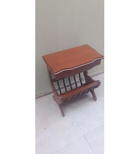 Gazete 18072 Sehpa Model Kayın MDF tabla Ceviz Boya Tutmalık Kutu sevk El yapım