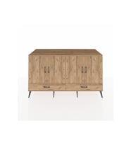 Kronos Konsol 6 Raflı 2 Çekmeceli 4 Kapaklı 176x59x99 Çam-Çam