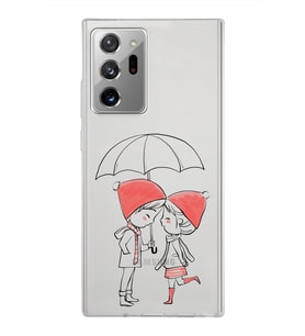 Samsung Galaxy Note 20 Ultra Kapak Aşk Tasarımlı Şeffaf Silikon Kılıf