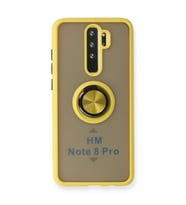 Xiaomi Redmi Note 8 Pro Kılıf Montreal Yüzüklü Silikon Kapak - Sarı