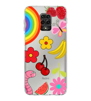 PrintiFy Xiaomi Redmi Note 9 Pro ile Uyumlu Water Color 5  Kamera Korumalı Şeffaf  Kılıf