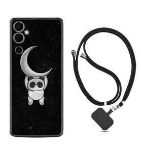Tecno Pova Neo 2 Kılıf Resimli Boyun Askılı İpli Desenli Silikon Series Panda Moon 1811