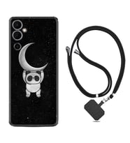 Tecno Pova Neo 2 Kılıf Resimli Boyun Askılı İpli Desenli Silikon Series Panda Moon 1811