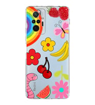 PrintiFy Xiaomi Redmi Note 10 Pro ile Uyumlu Water Color 5  Kamera Korumalı Şeffaf  Kılıf