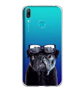 PrintiFy Huawei Y7 2019 ile Uyumlu 1mm Slim Fit Köpek 3 050f Baskılı Şeffaf  Kılıf