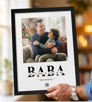 Babalar Günü Hediyesi Kişiye Özel İsimli ve Fotoğraflı Baba Çerçevesi - Babaya Anlamlı Hediye