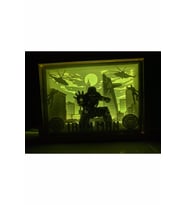3d Gece Lambası - Light Box - Gölge Kutusu Iron Man (209 - Açık Ton)