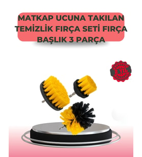 3 Parça Matkap Ucu Temizlik Fırçası Dayanıklı Naylon Kıllı