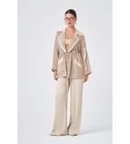 FTZ Women Kadın File Detay Takım Beige 31087