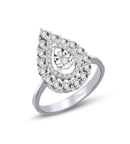 0.37 Ct. Modern Tasarım Damla Pırlanta Yüzük