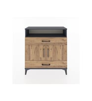 Arges Şifonyer 3 Raflı 2 Çekmeceli 2 Kapaklı 88x30x96 Antrasit-Çam