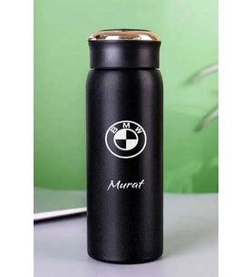 1 Litre Paslanmaz Çelik Termos  12 Saat Sıcak Soğuk Tutma  Dayanıklı Yapı (Siyah)