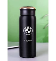 1 Litre Paslanmaz Çelik Termos  12 Saat Sıcak Soğuk Tutma  Dayanıklı Yapı (Siyah)