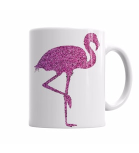 Flamingo Pembe Yağmur Kupa Bardak Porselen