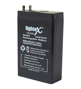 Lightex LT-418 4V 1.8Ah Bakımsız Işıldak Aküsü (Siyah)