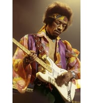 JIMI HENDRIX , Canvas Baskı – Premium Çözünürlük, Çerçevesiz (Çok Renkli)