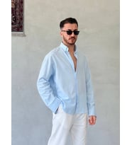 Erkek Keten Fresh Oversıze Gömlek