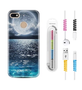 General Mobile GM8 Go GM9 GM20 Pro Plus Kılıf Kablo Koruma Spiral Silikon Great Moon 1301