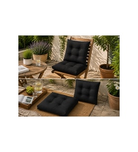 Kapitone Sandalye Minderi 50x50 cm Kare Oturma Minderi