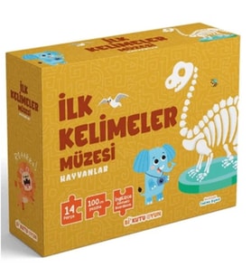 İlk Kelimeler Müzesi - Hayvanlar (İngilizce Destekli Kitap ve Yapboz Seti)