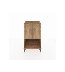 Kronos Komodin 2 Raflı 2 Kapaklı 60x59x96 Çam-Çam