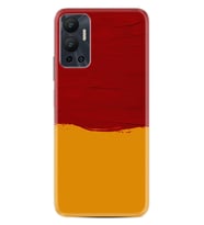 Infınix Hot 12 Kılıf Silikon Desen Özel Seri Sarı Kırmızı Boya 1708