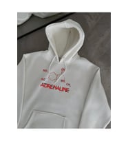 Kışlık Uzun Kol Kapüşonlu SweatShirt - Beyaz