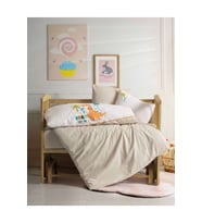 Cottonbox Nakışlı Bebek Nevresim Takımı Kiddo Krem 2012