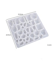 EPOKSİ REÇİNE SİLİKON KALIP İTHAL BÜYÜK ÇOKLU KOLYE KÜPE SİLİKON KALIP HB110215 - 0009 (Beyaz)