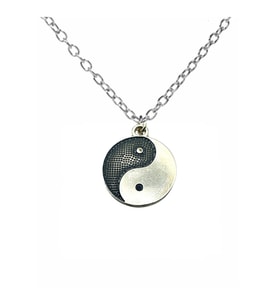 Yin Yang Ba Gua Tai Chi Sembolü Unisex Kolye – 60 cm Zincirli, Spiritüel Enerji ve Denge Temalı Takı (Gümüş)