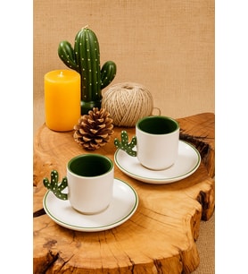 Homemade Cactusden 2 Kişilik Kahve Fincanı