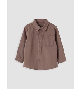 LCW Kids Kahverengi Gabardin Erkek Çocuk Gömlek