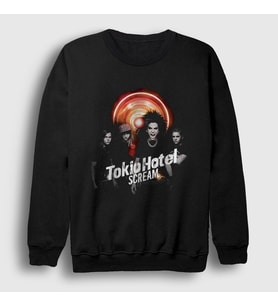 Presmono Unisex Siyah Scream Tokio Hotel Sweatshirt 444421tt