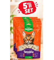 Kiwi Pets Kyct-50355 Yammies Dondurularak Kurutulmuş Tavuklu Kedi Otlu Mama 20 Gr 5Lİ SET