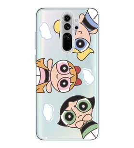 Xiaomi Redmi Note 8 PRO Uyumlu Powerpuff KIzlar Tasarımlı Şeffaf Telefon Kılıfı