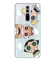 Xiaomi Redmi Note 8 PRO Uyumlu Powerpuff KIzlar Tasarımlı Şeffaf Telefon Kılıfı