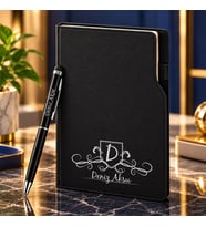 BK Gift Kişiye Özel 374 Termo Deri Tarihli Ajanda & Siyah Touch Pen Tükenmez Kalem-10
