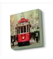 Nostaljik Tramvay  Baskılı Doğaltaş  Magnet(KRT-047)Buzdolabı Süsü