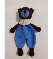Mavili Ayıcık Uyku Arkadaşı Amigurumi Organik Oyuncak
