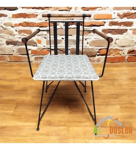 40*40 Gri Desenli Sandalye Minderi