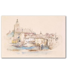 Cakatablo Lauffenburg John Ruskin Yağlıboya MDF Tablo